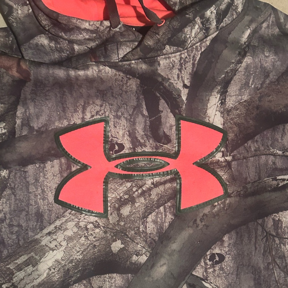 Under Armour Camo Hoodie with Coral Interior
